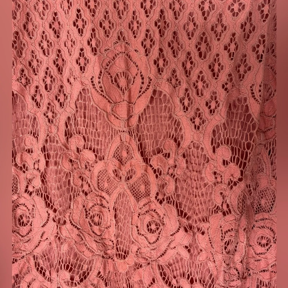 Dusty Rose Pink Lace Tank, Size XXL - Picture 2 of 5